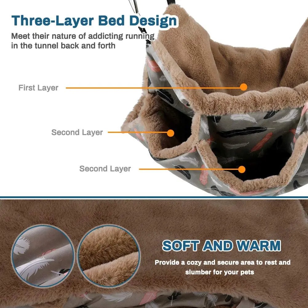 Гамак-клетка для домашних животных теплый подвесной гамак тройной аксессуары