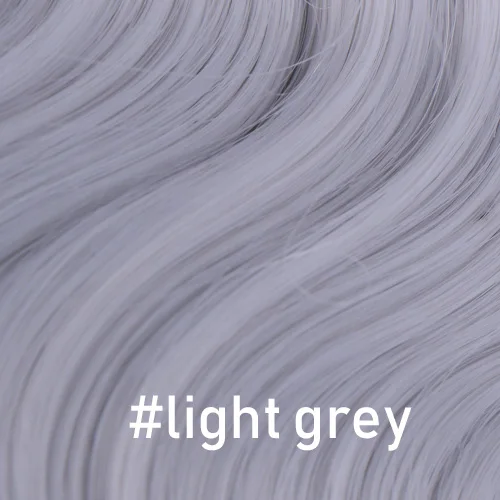 light grey Черные объемные волнистые волосы, 16, 18, 20 дюймов, 70 г, цельные золотистые Серебристые синтетические волосы для наращивания - Цвет: light grey