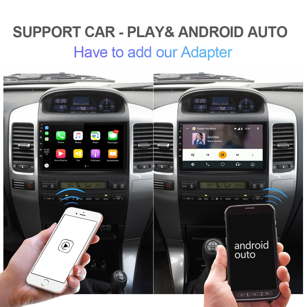 Автомагнитола Isudar H53 мультимедийный видеорегистратор с 4G Android 1 Din для Toyota/Prado 120 2004