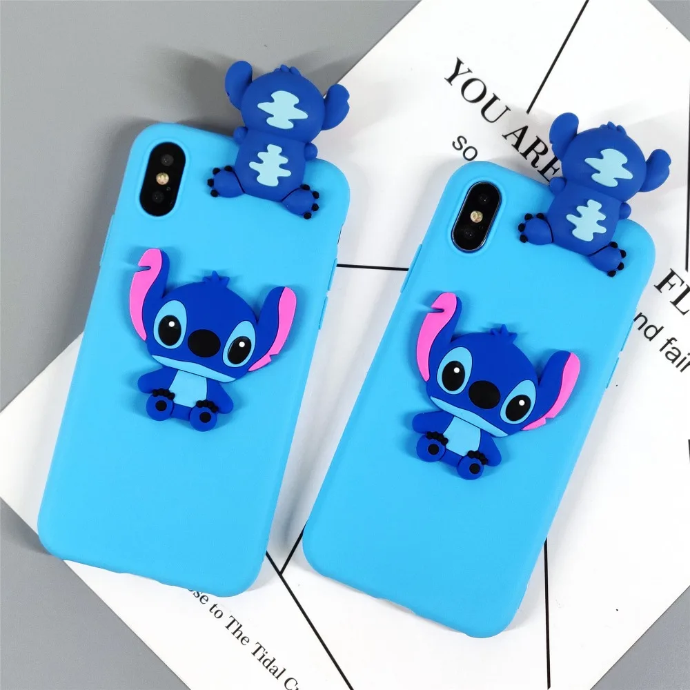 Мультфильм 3D маленький Стич куклы чехол для samsung Galaxy A70 A60 A50 A40 A30 A20 A10 M10 M20 M30 Карамельный цвет Мягкий ТПУ чехол для телефона