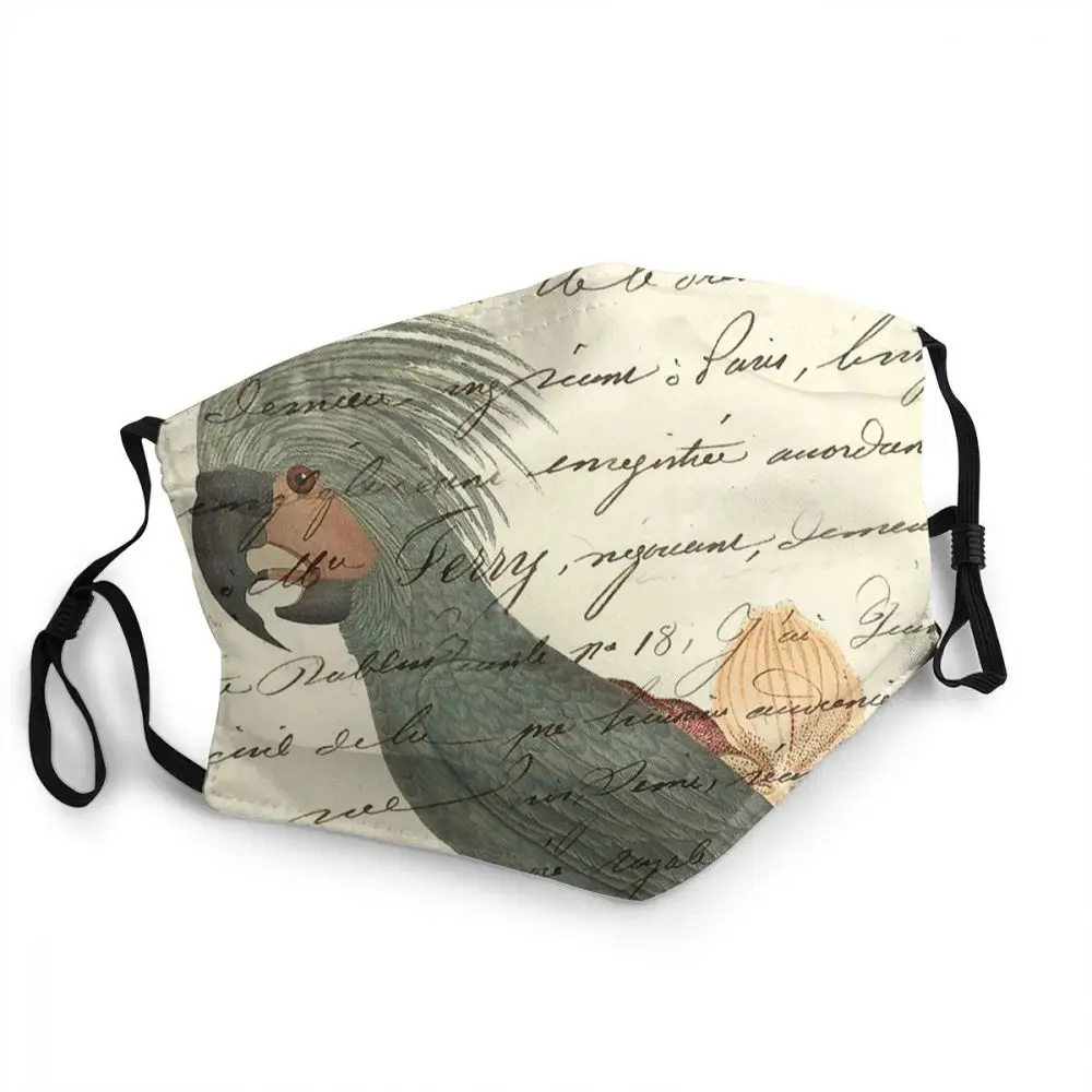 

Маска для лица одноразовая с рисунком попугаев и птиц