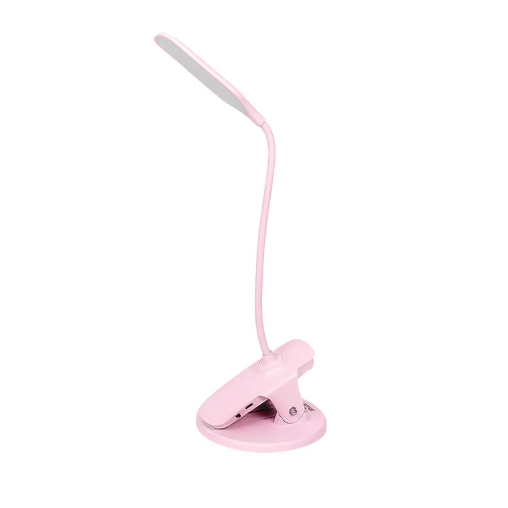 pink 12x45cm USB Перезаряжаемый Светодиодный настольный светильник, сенсорная регулировка яркости, настольная лампа, держатель для телефона, светильник для чтения с вентиляторной щеткой, лампа для горшка - Цвет корпуса: pink 12x45cm