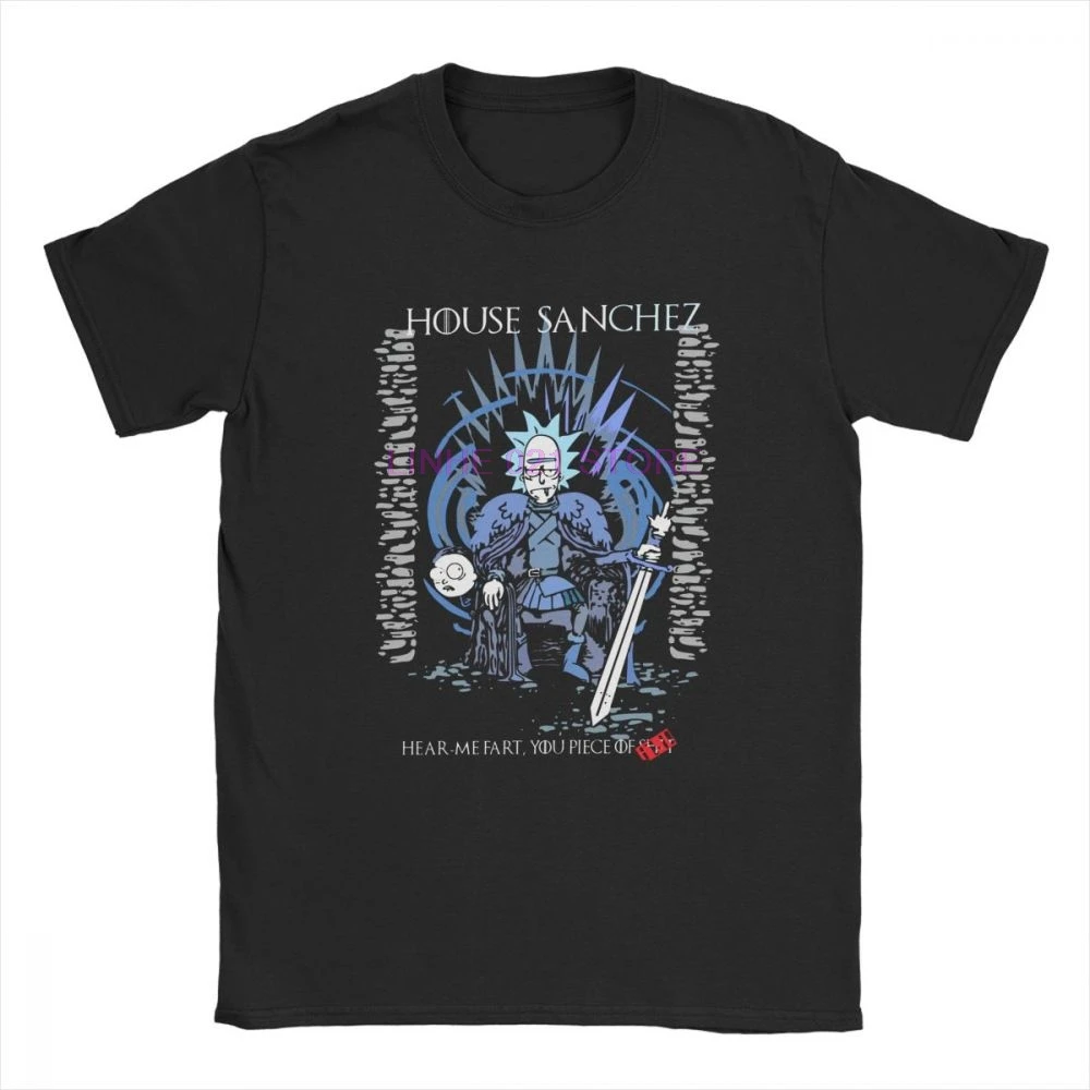 Футболка Rick And Morty Game Of Thrones футболка House Sanchez Мужская хип хоп из 100% хлопка с