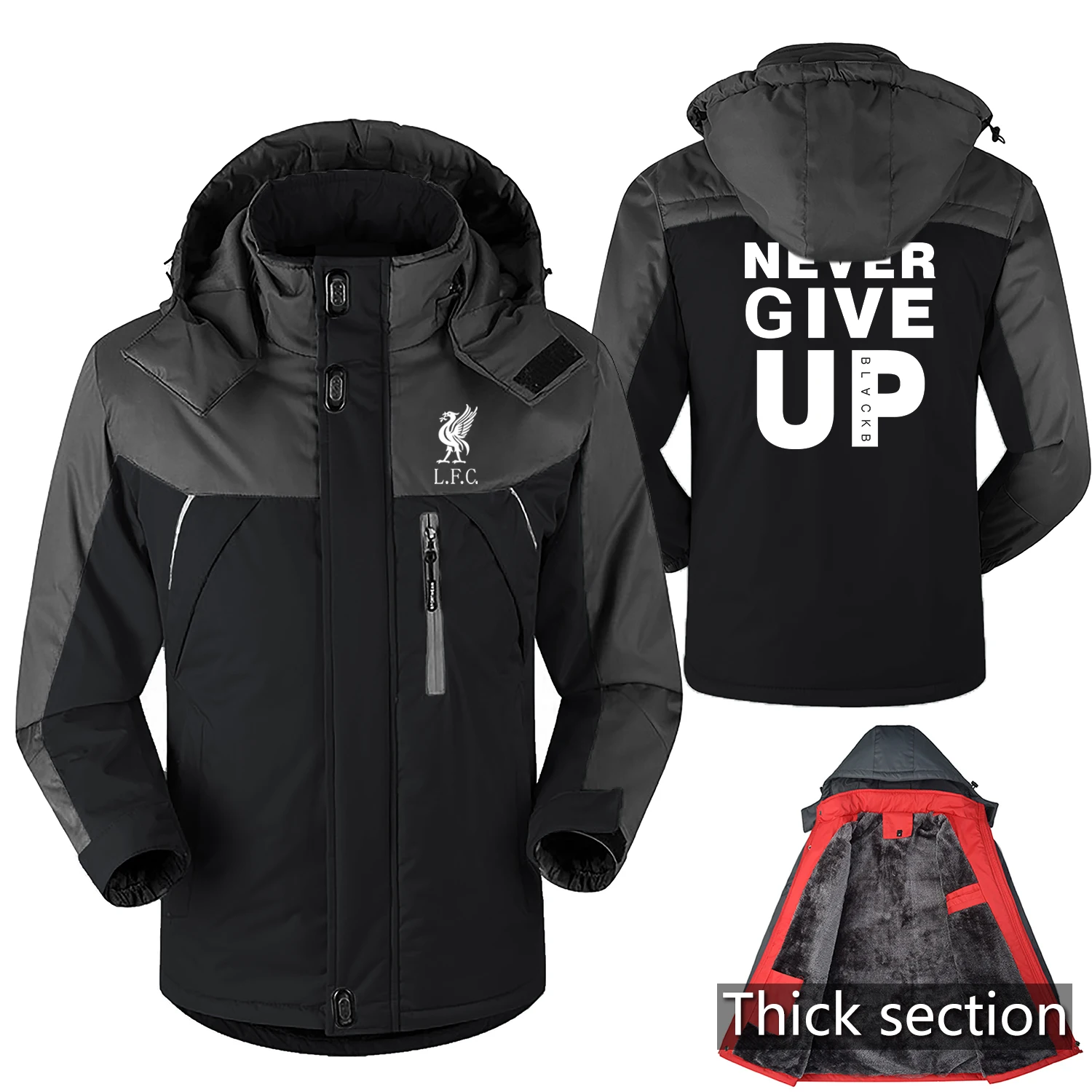 HD Новинка tenis masculino Mo Salah Мужское пальто casaco masculi Liverpool Мужская ветрозащитная куртка повседневная Хлопковая мужская зимняя Месси Барселона - Цвет: White-Black cotton