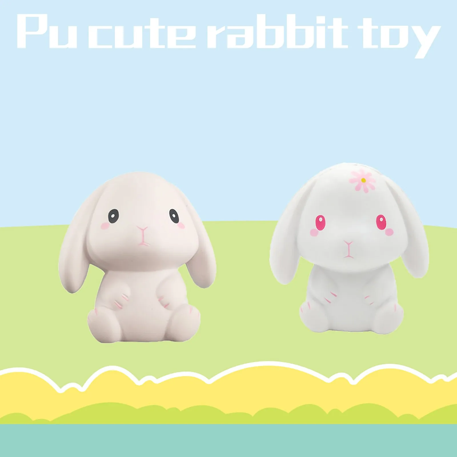 

Cute Decompression Pressing Tool Simulation Cute White Rabbit Rabbit Decompression Decompression Toy Unzipped Ball Bunny Toy