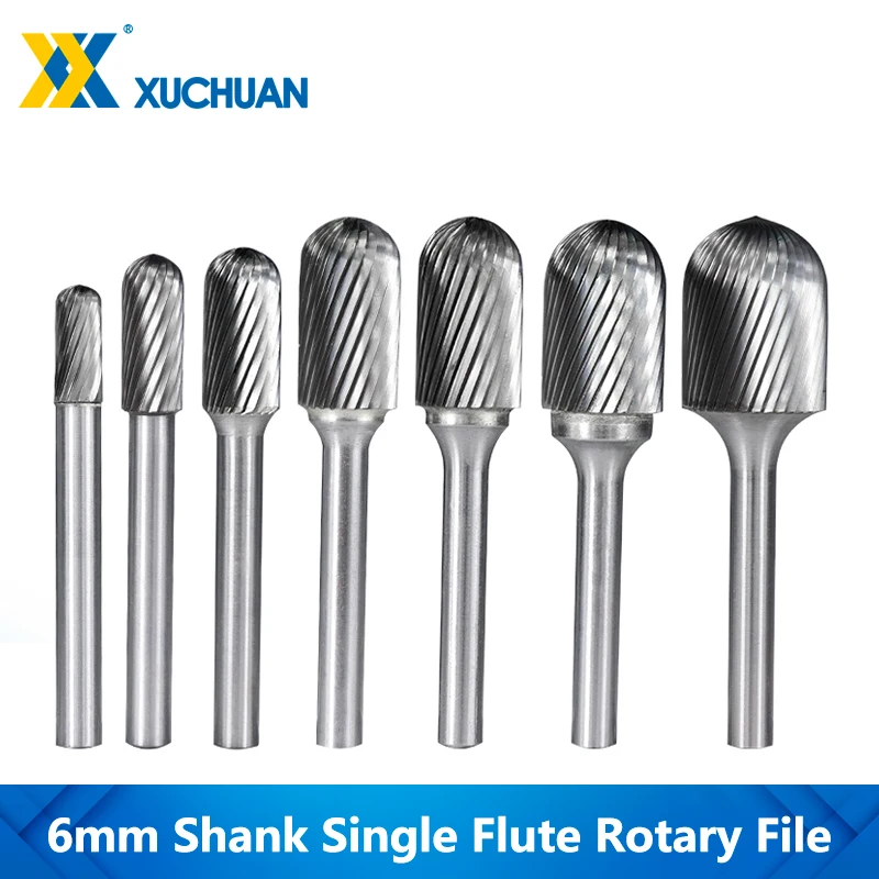 Однокройное ротационное сверло для станка с ЧПУ 6 мм хвостовик металлическое