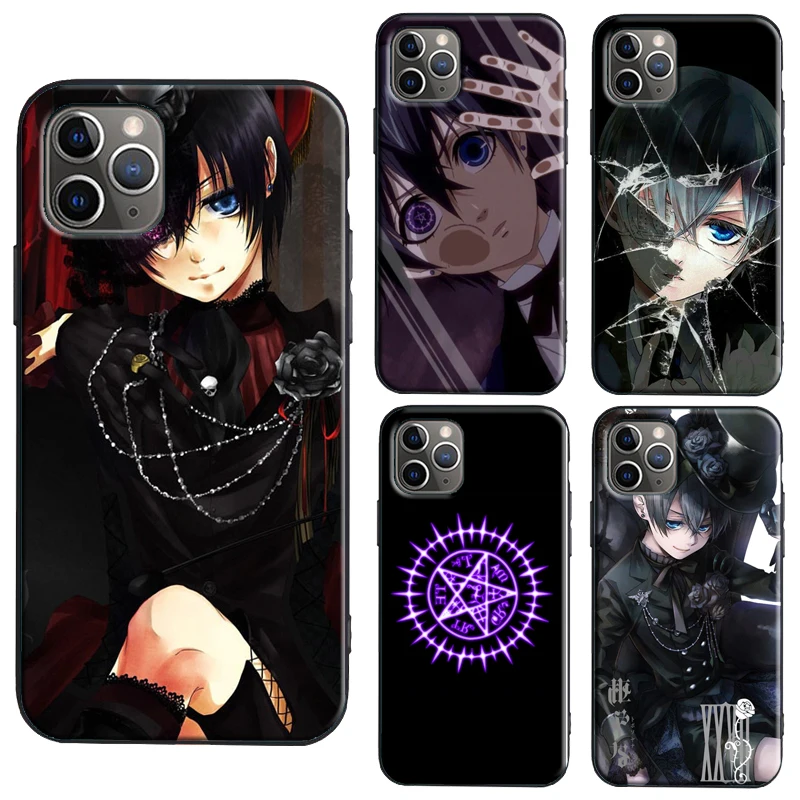 Аниме Черный дворецкий Ciel Phantomhive чехол для iPhone 11 12 Pro Max mini SE 2020 6S 8 7 Plus X XR XS задняя