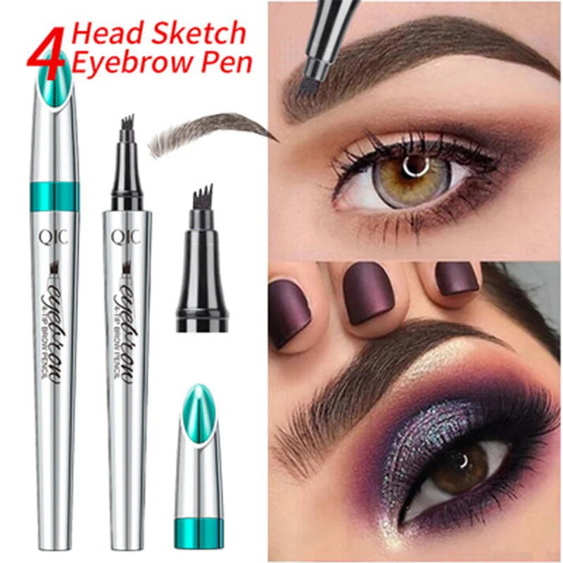

New Upgrade Four Forked Eyebrow Pencil Clear Texture Waterproof Long-lasting Four Forked Four Claw Liquid Water Eyebrow Pencil