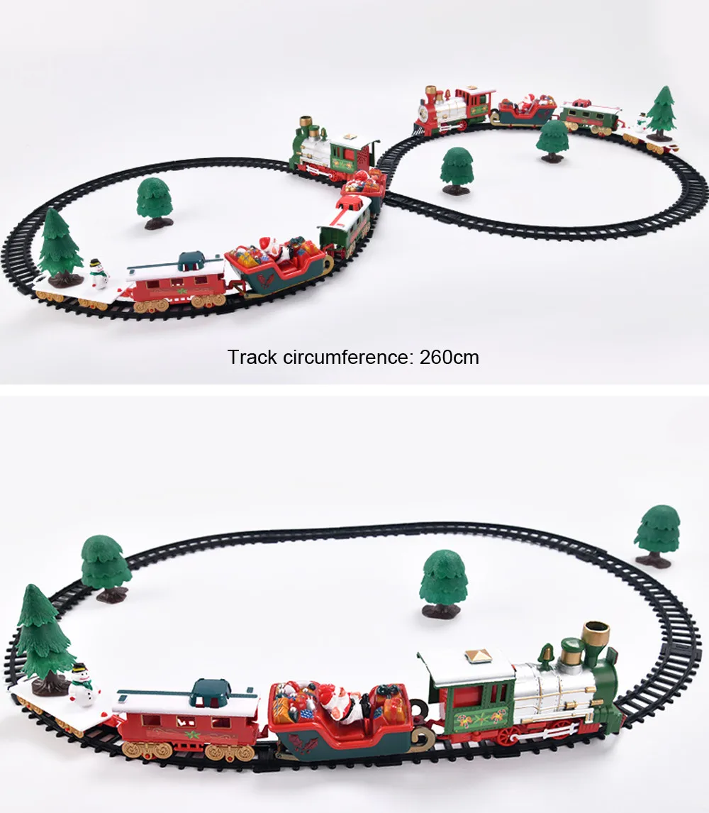 

New Kids Train Railway RC Trains Toy Christmas Paty Train Set Model Children's Railway Set Kid's Trains Kid Rails Track Set