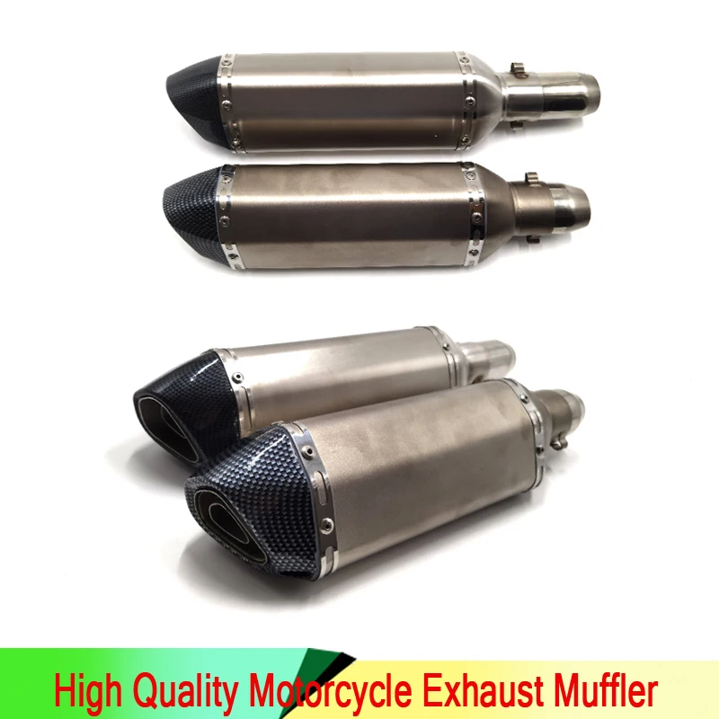 

Motorcycle refit exhaust muffler full imitation titanium carbon fiber hexagonal caliber 51MM high temperature imitation village