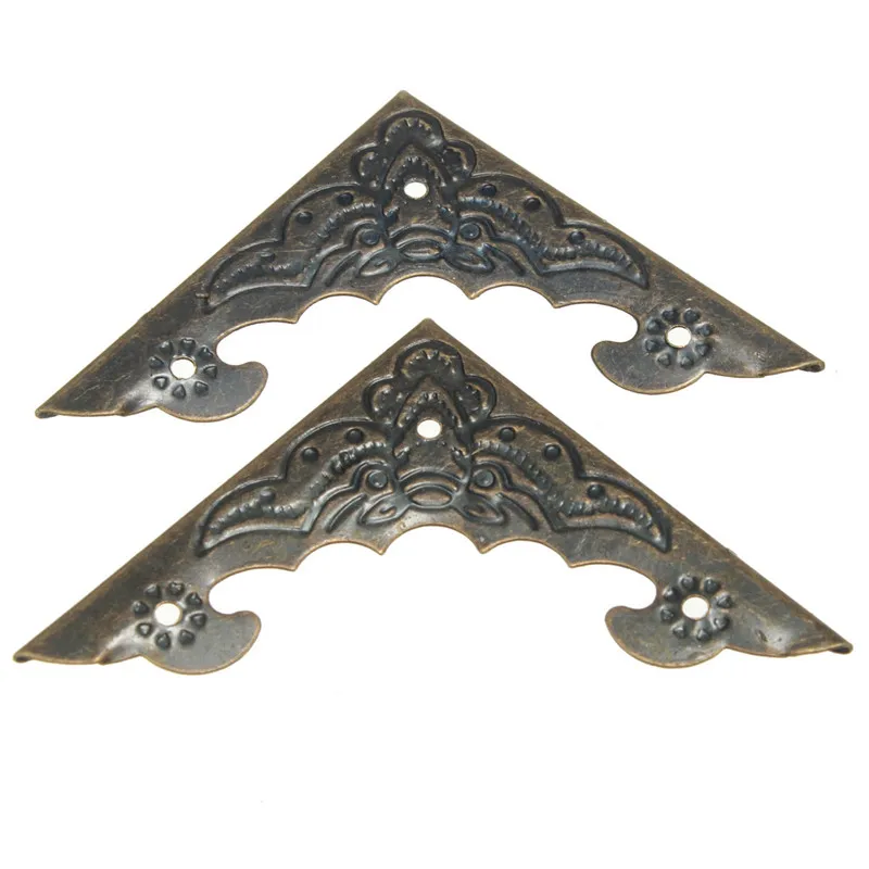 12 шт. античная латунь Подарочная коробка ювелирных изделий деревянные защитные