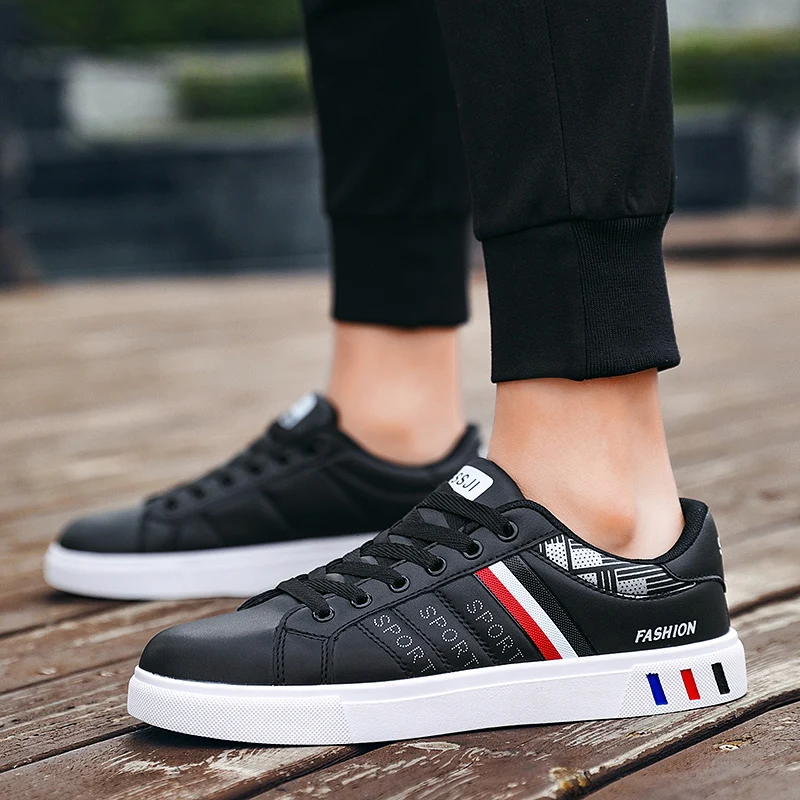 Мужская спортивная обувь кожаные кроссовки для бега модная деловая повседневная