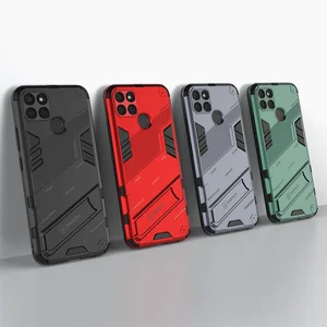 for realme c21y case punk stlye rubber armor bracket hard cover for realme c21y case for realme c21y c25y realme narzo 50a 50i free global shipping