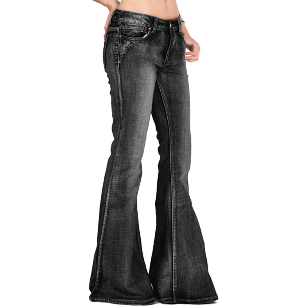 2020 модные джинсовые брюки для женщин в стиле ретро джинсы Широкие леди