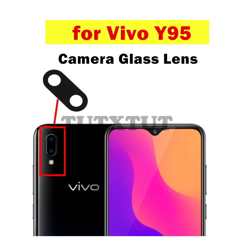 2PCS for Vivo Y95 Back Camera Glass Lens Main Rear with Glue Repair Spare Parts |