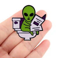 dz2329 funny alien collection enamel lapel pin badge pins hats clothes backpack decoration jewelry accessories gifts for friends