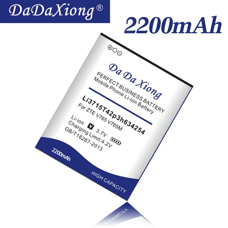 DaDaXiong оригинальный 2200mAh Li3715T42p3h634254 для ZTE V765 V765M батарея сотового телефона