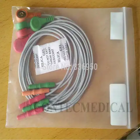 5-проводной кабель ЭКГ CONTEC для 3-канального кабеля ЭКГ TLC9803