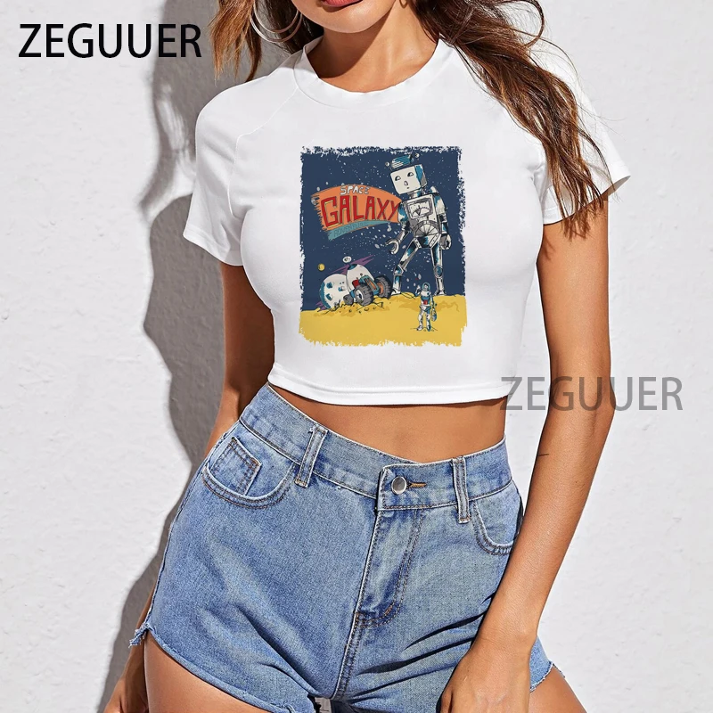 

Женская футболка с забавным принтом, модная удобная уличная футболка, укороченный топ, Винтажная футболка, женская одежда