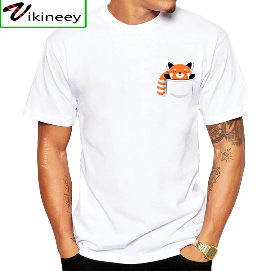 Новинка 2020 модная забавная Мужская футболка с принтом Красной панды
