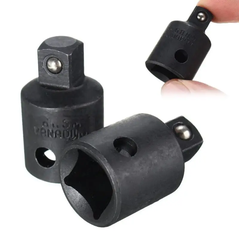 

2pcs 1/2 To 3/8 Metal Pneumatic Sleeve Adapter Head Air Impact Socket Reducer Impact Socket Reducer Adapters Phosphating Black