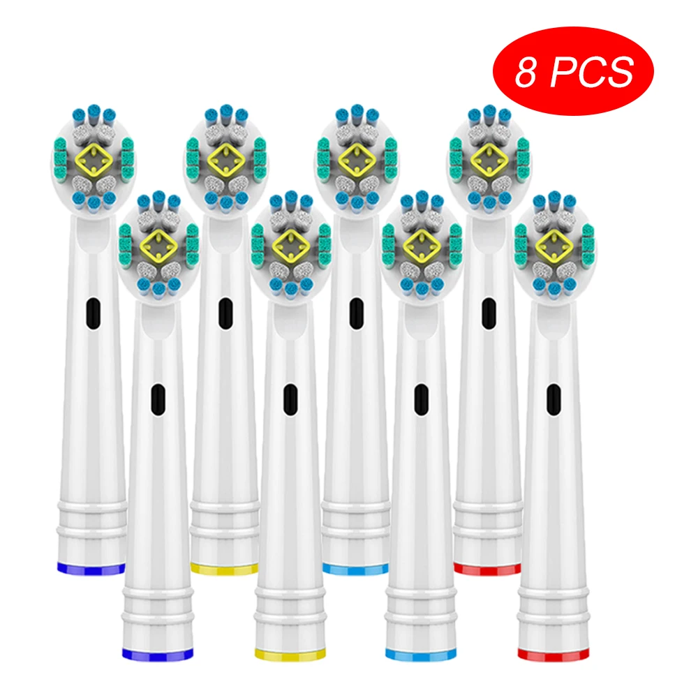 

3D Whitening Electric Toothbrush Replacement Brush Heads Refill For Braun Oral B Toothbrush Heads Wholesale 8Pcs Toothbrush Head