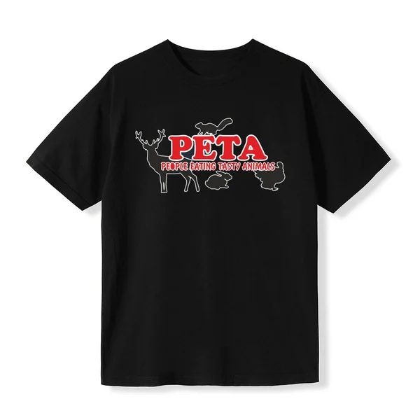 

Забавная футболка PETA с принтом людей вкусных животных