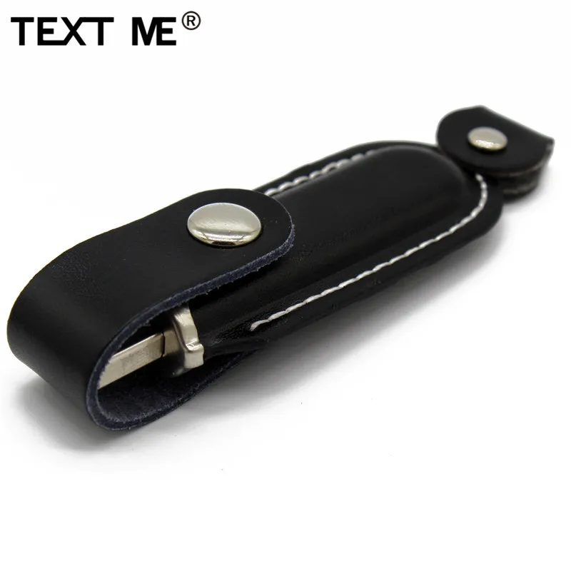 TEXT ME черный цвет кожа с цепочкой для ключей Модель 64 Гб usb флеш накопитель 2 0 4 ГБ 8 16