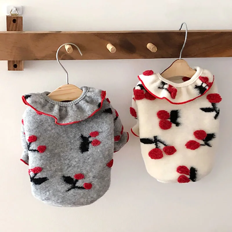 

Popular Plum Dog Clothes Autumn and Winter Clothes Pet Sweater Teddy Schnauzer Warm Pullover Puppy Soft Two-legged Clothes
