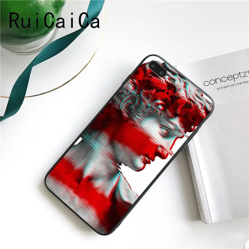Ruicaica Mona Lisa Art David Line Красочный милый чехол для телефона iPhone 8 7 6 6S X XS MAX 5 5S SE XR 11 Pro Max |