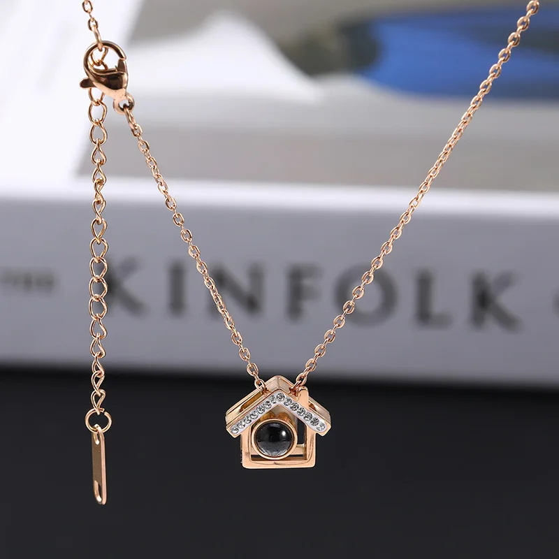 Ожерелье до ключицы из титановой стали с защитой от аллергии и обесцвечивания