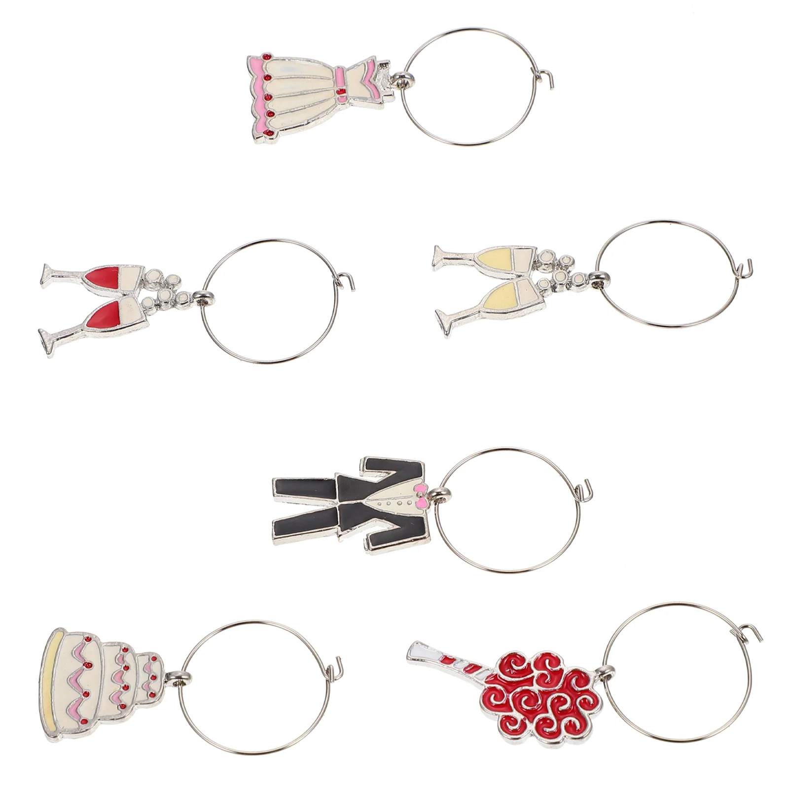 

6pcs Glass Charms Makers Tags Glass Decorations for Glass Decor