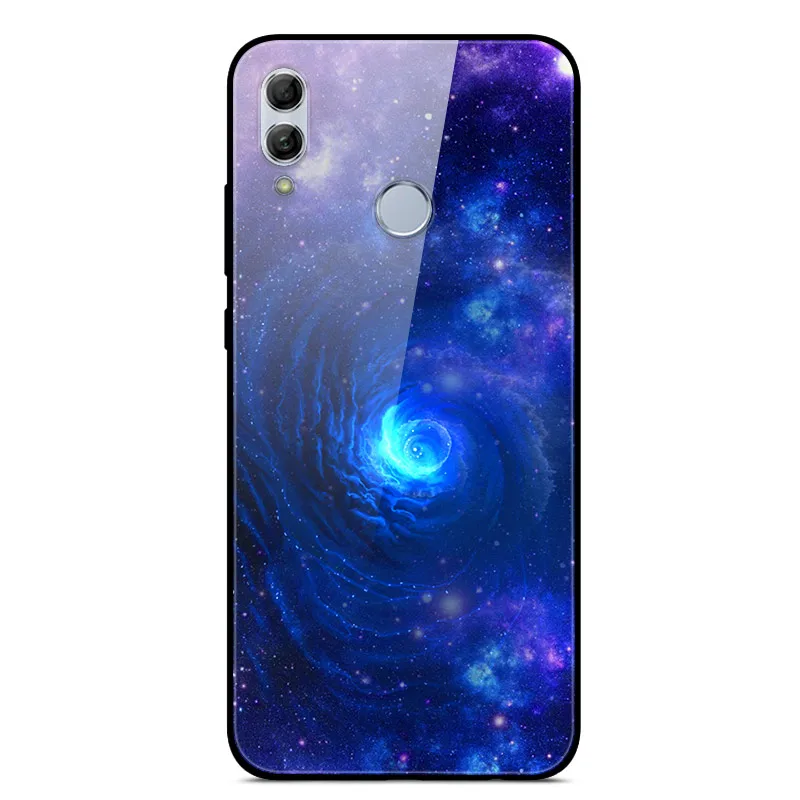 Чехол для huawei Honor 10 Lite с милым узором, стеклянный чехол на заднюю панель, Жесткий Чехол для huawei Honor 10 Lite, бампер для телефона, корпус, Funda, светильник - Цвет: 43