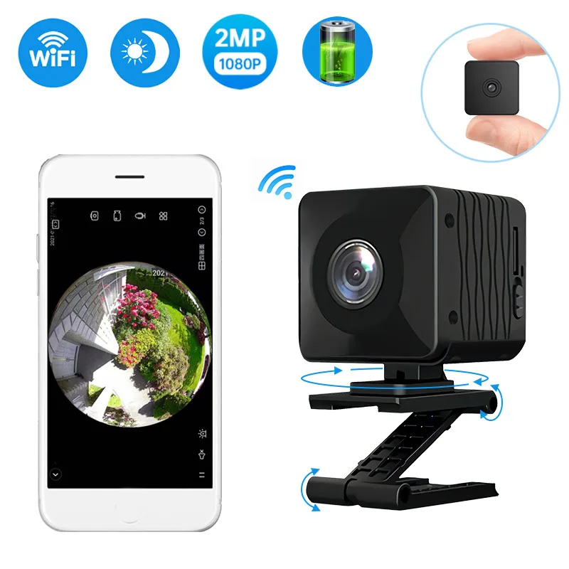1080P HD домашняя камера безопасности мини IP s wifi панорамная наблюдения объектив