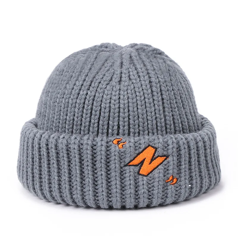 

New Winter Hats For Women Wool Blended Knit Beanies Men's and Women's Thick Warm Knitted Hat Beanie Angora Letter Embroidery Hat