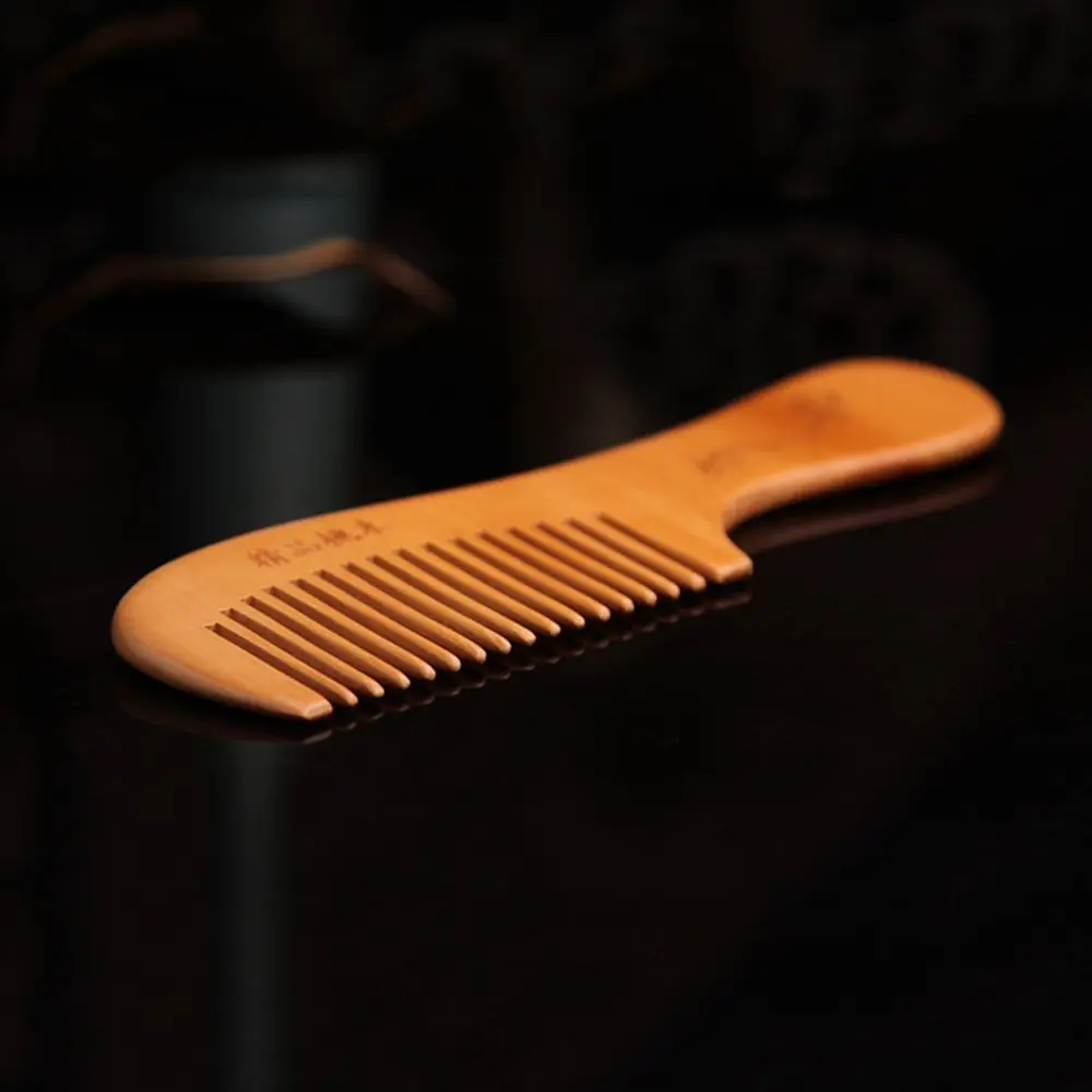 

Wooden Comb Handmade Natural Wood Peach Wood Hair Combs for Women Men Anti-Static, Sandalwood Fine Tooth Hair Detangler Comb