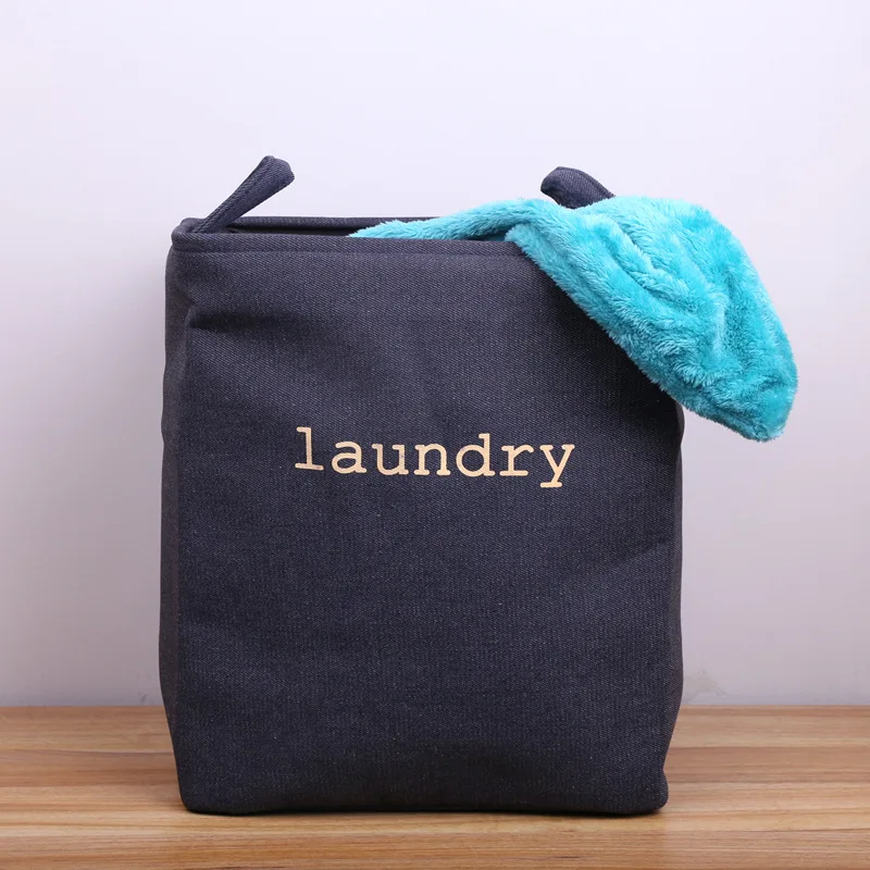 Корзина для организации домашнего хранения из хлопка и льна складная корзина