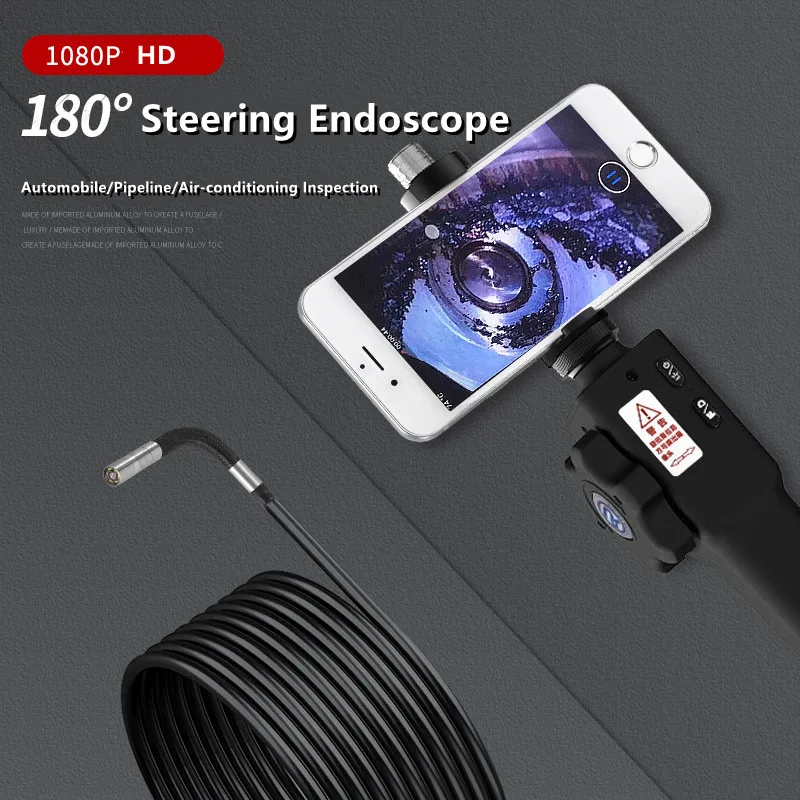 Промышленный Бороскоп эндоскоп с поворотом на 360 градусов камера для