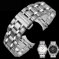 curved end stainless steel watchband for tissot 1853 couturier t035 watch band women mens strap bracelet 18mm 22mm 23mm 24mm