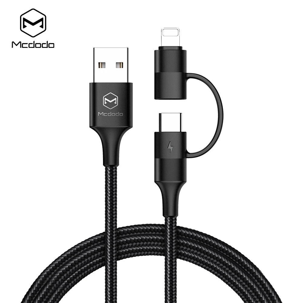2 в 1 для usb c для lightning зарядный кабель для iPhone xs xr 8 7 6 samsung s8 s9 huawei Быстрый usb зарядный кабель QC4.0 светодиодный свет