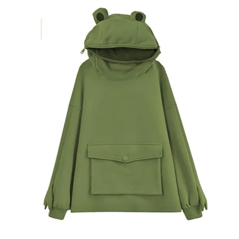 

SONDR Fashion New Women's Sweatercartoon Frog Model Hoodie, Suitable For Spring And Autumn Sportswear Direct Transport In 2021
