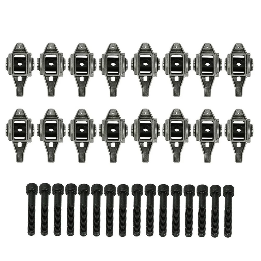 

16Pcs Rocker Arms and Bolts with Trunion Kit for LS1 LS2 LS6 LR4 Vortec 5300 LM7 L59 LM4 L33 4.8 5.3 5.7 6.0 Engines