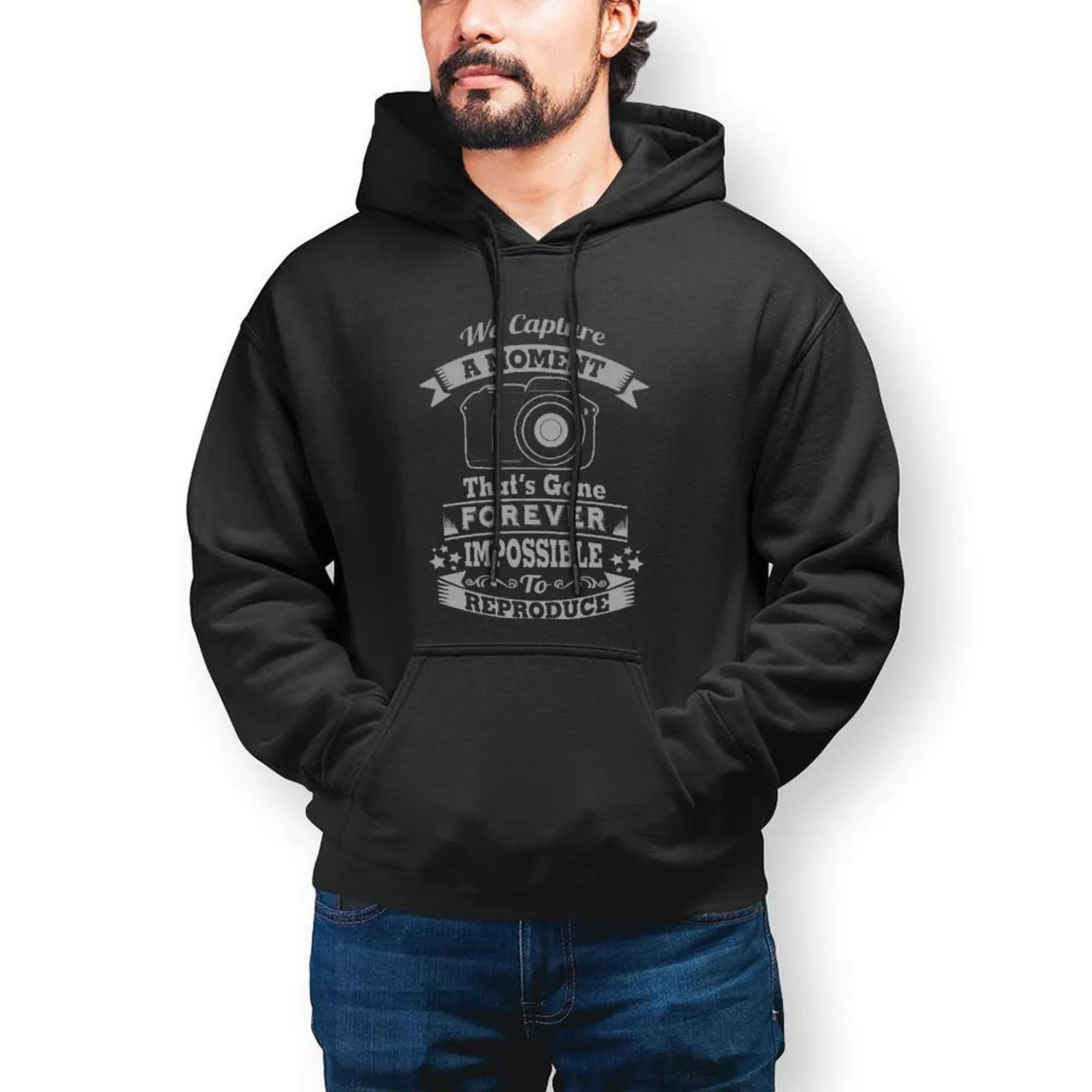 

Photographer Hoodies Winter Cotton Hoodie Nice Loose Long Pullover Hoodie Men Big