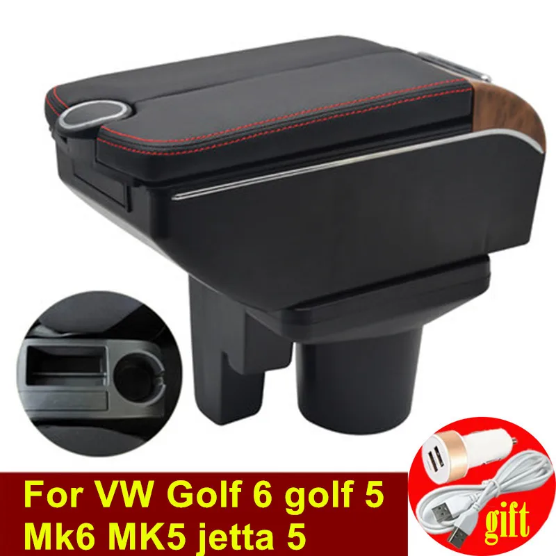 Подлокотник с двумя дверцами для VW Golf 6 golf 5 Mk6 MK5 jetta 5|Подлокотники| |