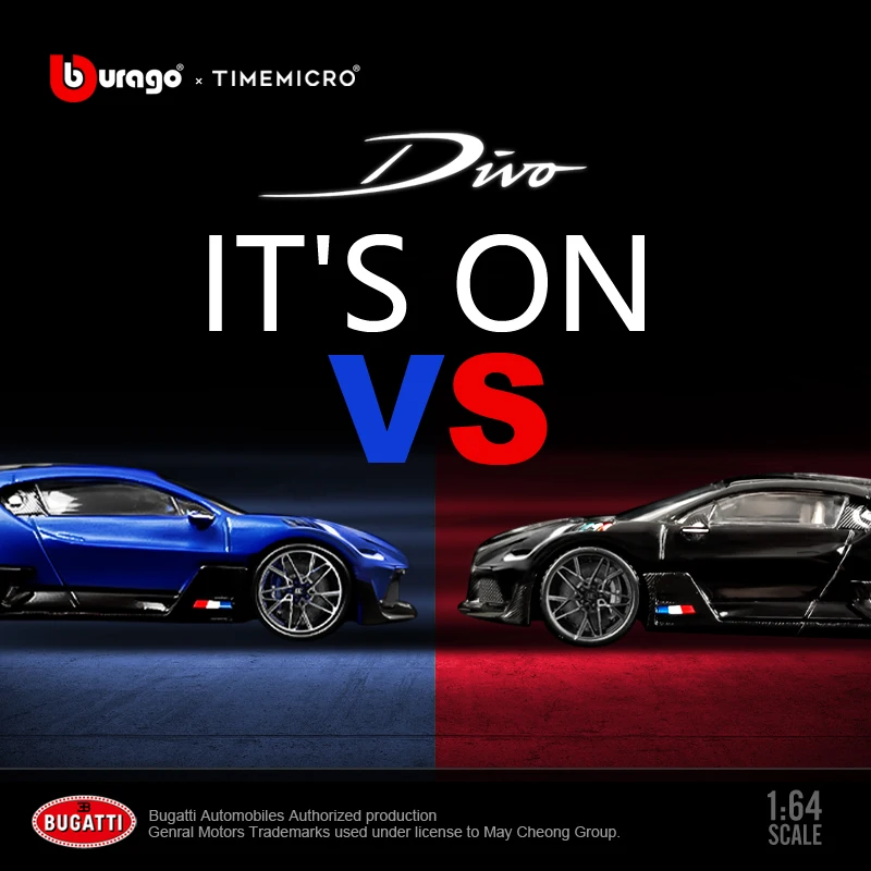 TM 1:64 Bugatti Divo синяя и черная литые модели автомобилей два цвета коллекция подарок