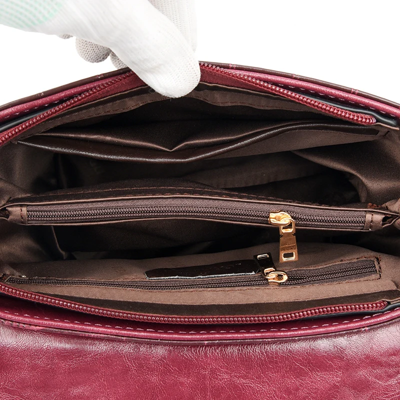 

YABEISHINI New Style Fashion Ladies Shoulder Bag Large Capacity Caual Women Crossbody Bag High Quality Leather Stone Pattern Bag
