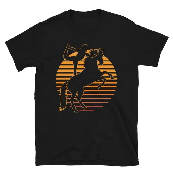 

Sunset Vaulting Gymnast Horse Acrobats Gift Tshirt Short-Sleeve Unisex T-Shirt