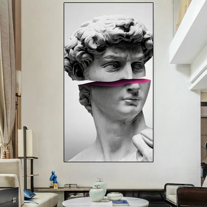Абстрактный Дэвид забавные арт Давида парным Скульптура Плакаты и принты