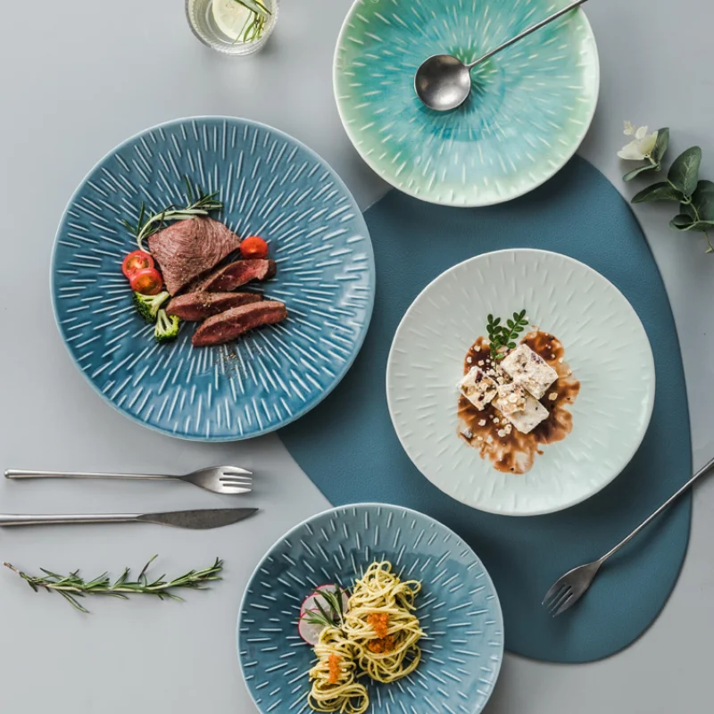 

Luxury Plates Dishwasher Blue Brand Free Shipping Moderen Fashion Hand Made Plates China Pratos De Jantar Home Decoration XR50PZ