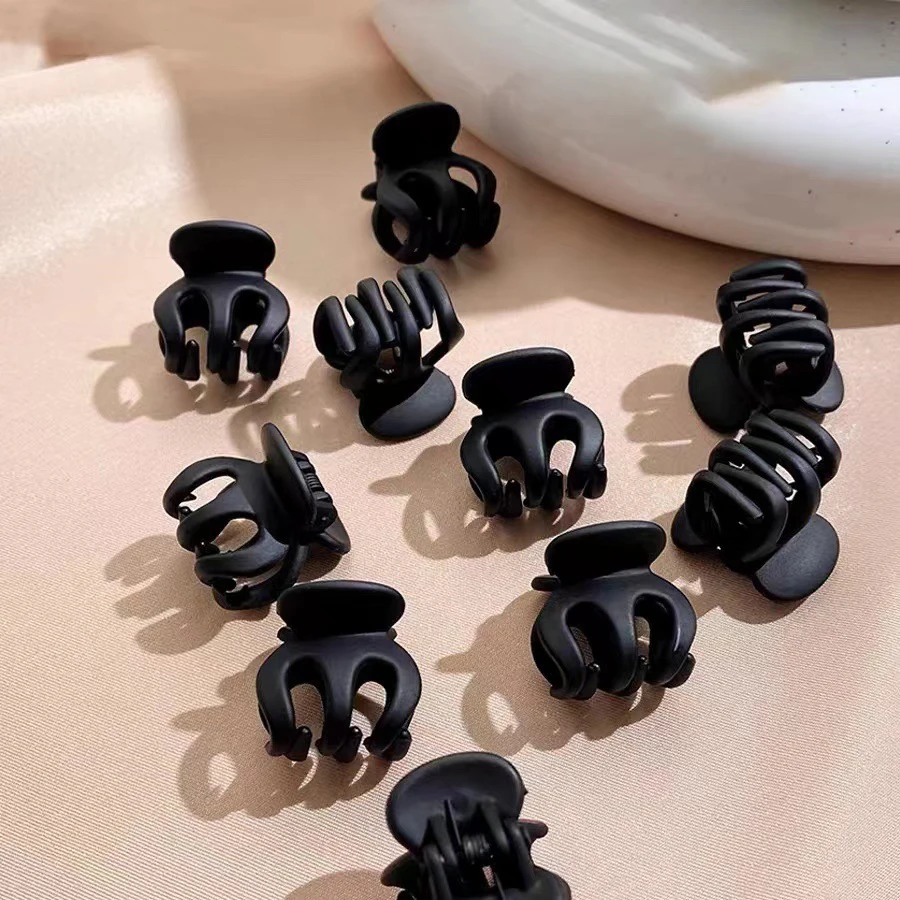 Small Grab Clip Girls Cute Hairpins Simple Frosted Acrylic Hair Claws Korean Hair Accessories Gift